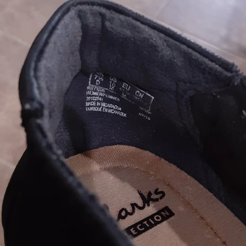 Clarks Collection Medora Gemma Navy Nubuck Leather Slip-On Loafers Sz 10 - Picture 4 of 10